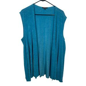 Vikki Vi Classic Stretchy Swing Vest Women's Plus Size 3X Blue Made in USA New